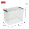 Sunware Q-line boîte de rangement transparente 72 litres 83600609 216539 - 2