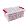 Sunware Q-line boîte de rangement transparente pour décorations de Noël 45 litres (98 boules de Noël)