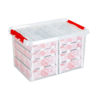 Sunware Q-line boîte de rangement transparente pour décorations de Noël 62 litres (116 boules de Noël) 83511605 216572