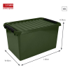 Sunware Q-line recycled boîte de rangement 62 litres - vert/noir 83500688 216577 - 2