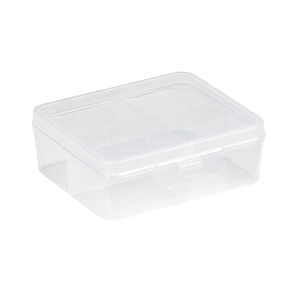 Sunware Q-line séparateur de boîte de rangement transparente 4 compartiments 216521 - 1