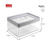 Sunware Sigma Home boîte de conservation 3,3 litres - transparent/gris 216798 - 2