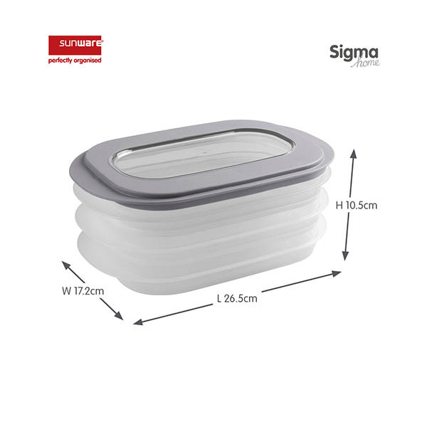 Sunware Sigma Home boîte de conservation pour charcuterie - transparent/gris 216815 - 2