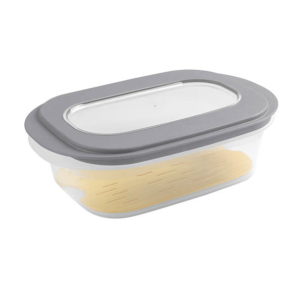 Sunware Sigma Home boîte de conservation pour fromage avec plateau - transparent/gris 216816 - 1