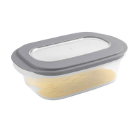 Sunware Sigma Home boîte de conservation pour fromage avec plateau - transparent/gris 216816