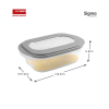 Sunware Sigma Home boîte de conservation pour fromage avec plateau - transparent/gris 216816 - 2