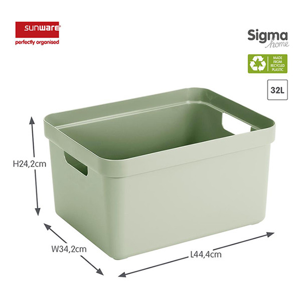 Sunware Sigma Home grande boîte de rangement 32 litres - vert clair 09800683 216772 - 2