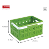 Sunware Square caisse pliante avec poignée 24 litres - vert naturel/blanc 57500606 216556 - 2