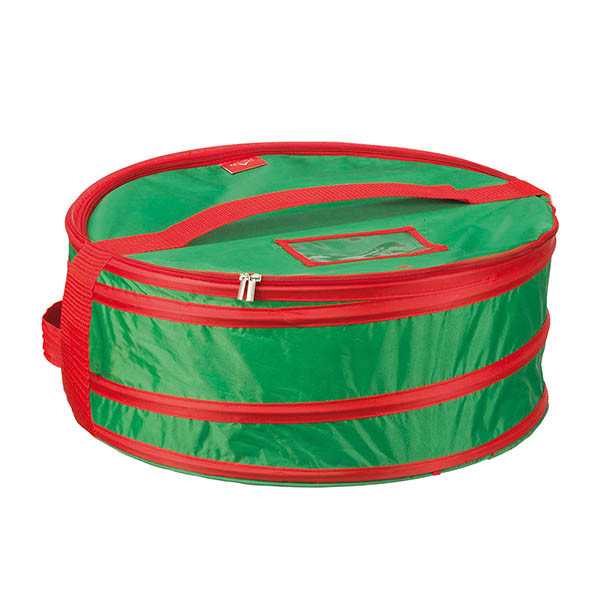 Sunware sac de rangement pour petite couronne de Noël Ø 450 x 180 mm - vert/rouge 216830 - 1