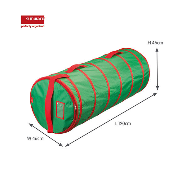 Sunware sac de rangement pour sapin de Noël artificiel Ø 46 x 115 cm - vert/rouge 216829 - 2