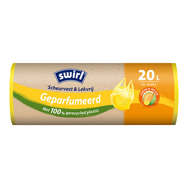 Swirl Lemon & Melon sacs-poubelle parfumés avec poignée 20 litres (25 pièces) SSW00519 - 1