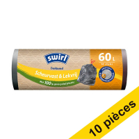 Offre : 10 x Swirl sac-poubelle à lien coulissant 60 litres (10 pièces)