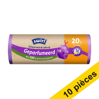 Offre : 10 x Swirl sac-pounelle à lien coulissant parfumé à la vanille et à la lavande 20 litres (12 pièces)