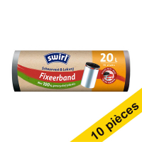 Offre : 10x Swirl sacs-poubelle avec bande de fixation pour poubelles à pédale 20 litres (15 pièces) SSW00087