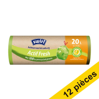 Offre : 12x Swirl Actif Fresh sacs-poubelle à lien coulissant indéchirables et étanches 20 litres (12 pièces)