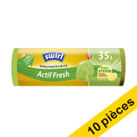 Offre spéciale : 10x Swirl sacs-poubelle indéchirables & étanches ActifFresh 35 litres (9 pièces)