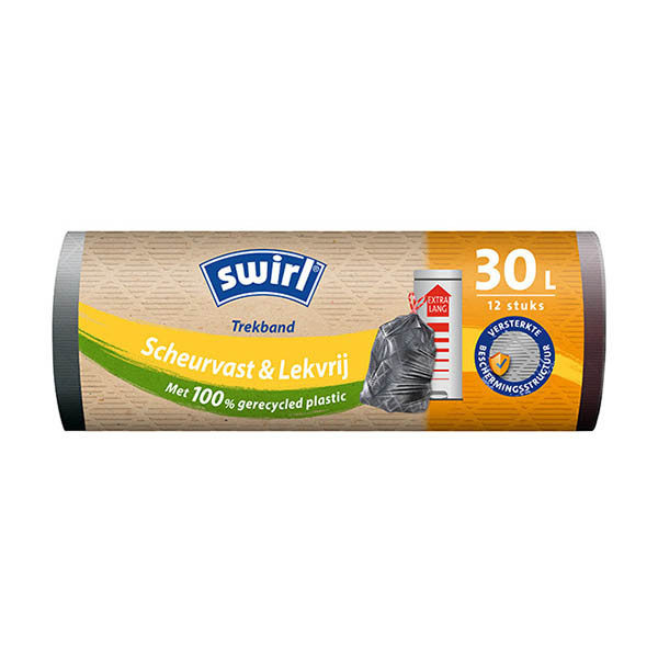 Swirl sacs-poubelle à lien coulissant 30 litres (12 pièces) SSW00543 - 1