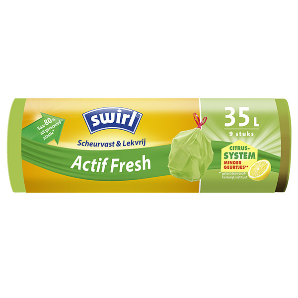 Swirl sacs-poubelle indéchirables et étanches ActifFresh 35 litres (9 pièces) 6772452 SSW00084 - 1