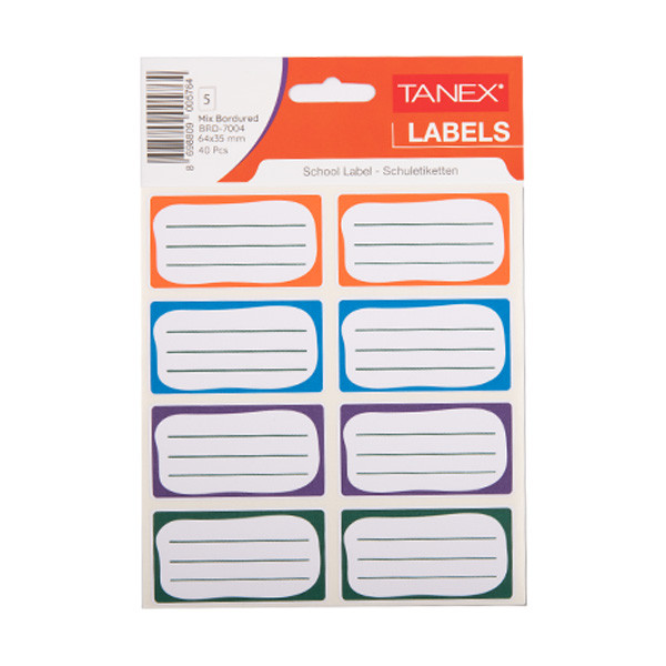 Tanex étiquettes scolaires (40 pièces) - assortiment BRD-7004 404147 - 1