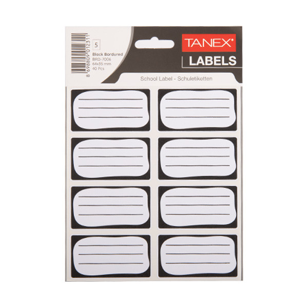 Tanex étiquettes scolaires (40 pièces) - noir BRD-7006 404149 - 1
