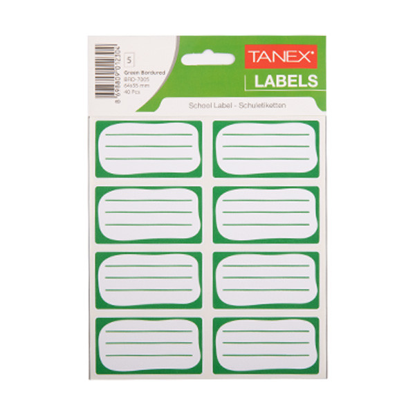 Tanex étiquettes scolaires (40 pièces) - vert BRD-7005 404148 - 1