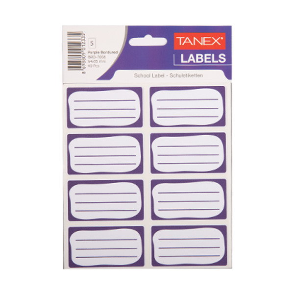 Tanex étiquettes scolaires (40 pièces) - violet BRD-7008 404151 - 1