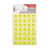 Tanex Smiling Face autocollants petits (2 x 35 pièces) - jaune fluo
