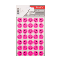 Tanex Smiling Face autocollants petits (2 x 35 pièces) - rose fluo TNX-329 404135