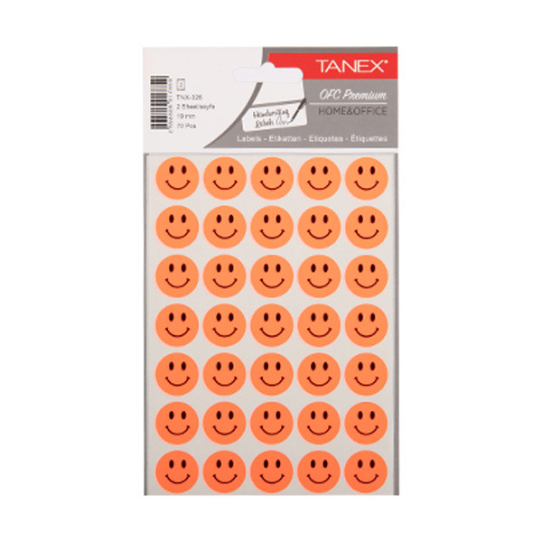 Tanex Smiling Face autocollants petits (2 x 35 pièces) - rouge fluo TNX-326 404132 - 1