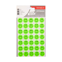 Tanex Smiling Face autocollants petits (2 x 35 pièces) - vert fluo TNX-325 404131