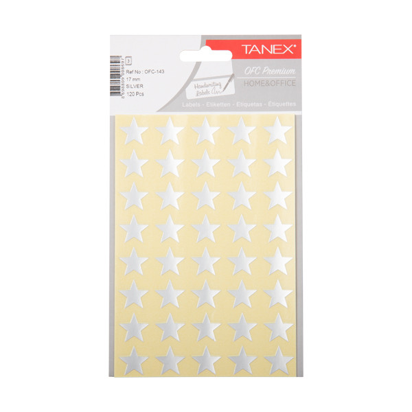 Tanex Stars autocollants petits (3 x 40 pièces) - argent OFC-143 404143 - 1