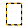 Tarifold Magneto Safety cadre information A4 autocollant jaune/noir (2 pièces)