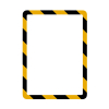 Tarifold Magneto Safety cadre information A4 autocollant jaune/noir (2 pièces)