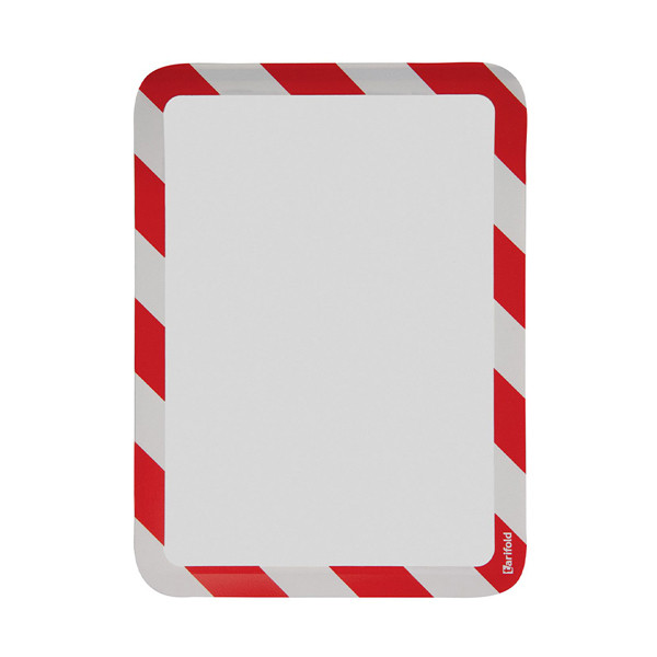 Tarifold Magneto Safety cadre information A4 autocollant rouge/blanc (2 pièces) T3L194973 405071 - 1