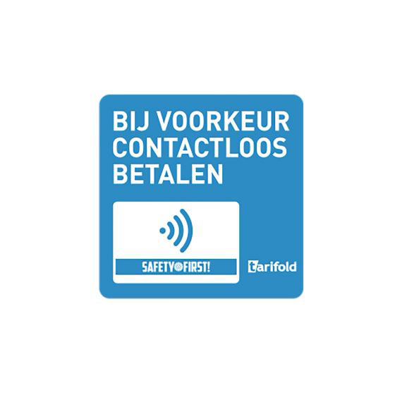 Tarifold autocollant d'avertissement paiement sans contact (2 pièces) 7999826 400682 - 1