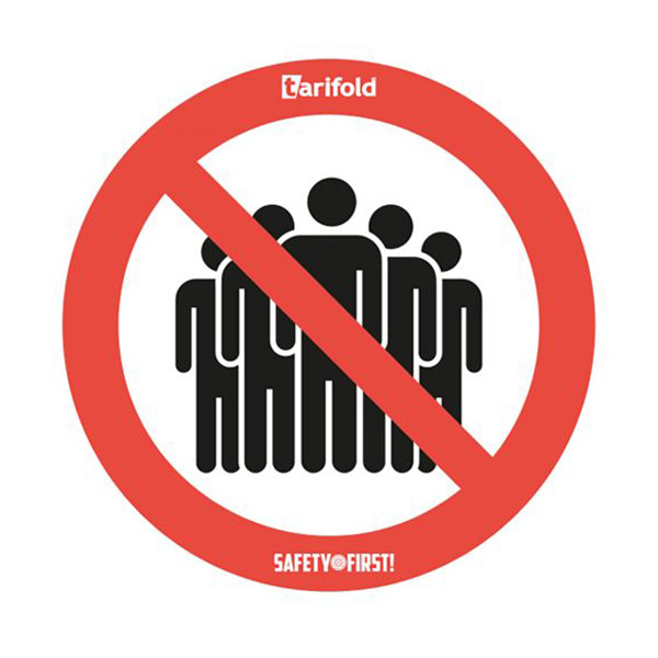 Tarifold autocollant de sol "interdiction de rassemblement" (2 pièces) 7999830 400688 - 1