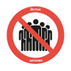 Tarifold autocollant de sol "interdiction de rassemblement" (2 pièces) 400688 - 1