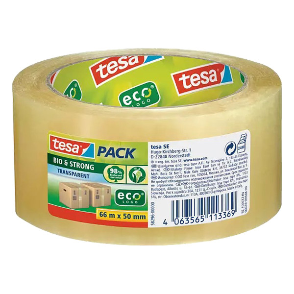 Tesa Bio & Strong ruban d'emballage transparent 50 mm x 66 m (1 rouleau) 58296-00000-00 203303 - 1