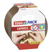 Tesa Express ruban d'emballage déchirable à la main 50 mm x 50 m (1 rouleau) - marron 202379