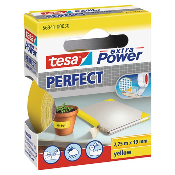 Tesa Extra Power Perfect ruban adhésif textile 19 mm x 2,75 m - jaune 56341-00030-03 202275 - 1