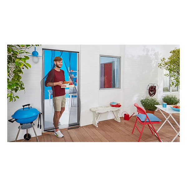 Tesa Insect Stop moustiquaire de porte standard (120 x 250 cm) - anthracite STE01016 - 2