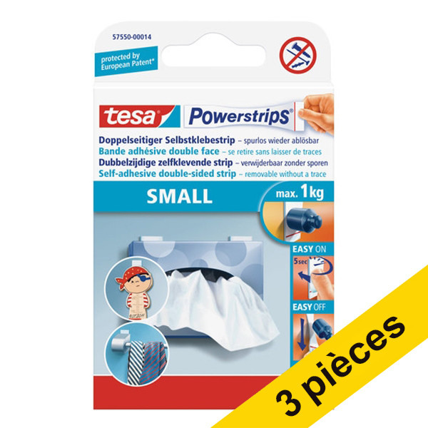 Offre : 3x Tesa Powerstrips small (14 pièces) 203350 - 1