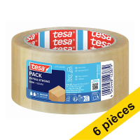 Tesa Pack Ruban d’emballage extra résistant transparent 50 mm x 66 m (6 rouleaux) 203402