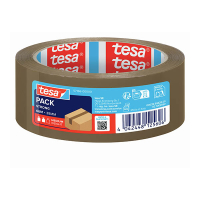 Tesa Pack Strong ruban adhésif d'emballage 38 mm x 66 m (1 rouleau) - marron 202329