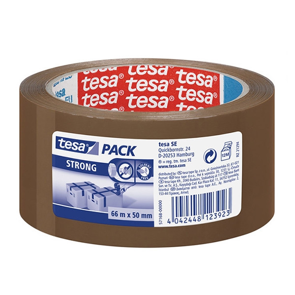 Tesa Pack Strong ruban adhésif d'emballage 50 mm x 66 m (1 rouleau) - marron 57168-00000-05 202331 - 1