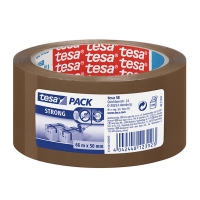 Tesa Pack Strong ruban adhésif d'emballage 50 mm x 66 m (1 rouleau) - marron 57168-00000-05 202331