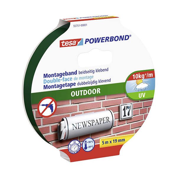 Tesa Powerbond Outdoor ruban adhésif double face 19 mm x 5 m 55751-00001-03 203358 - 1