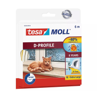 Tesa TesaMoll Classic D-profile joint d'isolation 6 m x 9 mm - blanc 05393-00100-00 203316