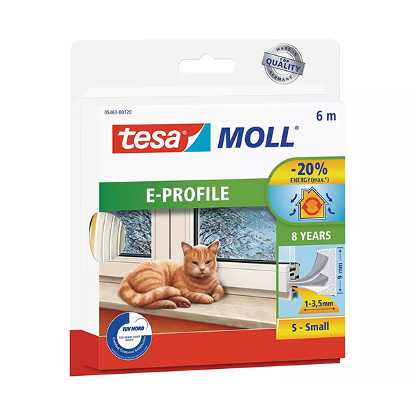 Tesa TesaMoll Classic E-profile joint d'isolation 6 m x 9 mm - blanc 203306 - 1