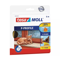 Tesa TesaMoll Classic P-profile joint d'isolation 6 m x 9 mm - marron 203311